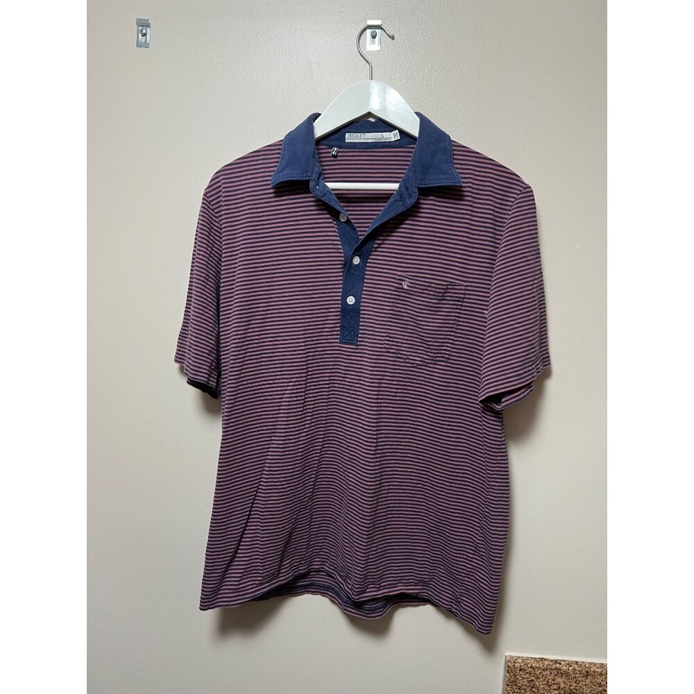 Criquet Mens Striped Polo Shirt‎ - Size L